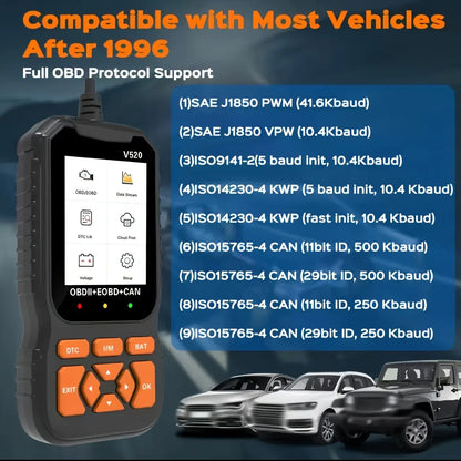 🔥 Limited-Time 50% OFF | 2026 V520 OBD2 Scanner – Live Data & Engine Code Reader