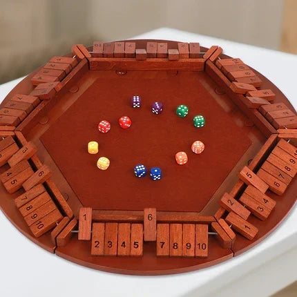 🔥Only 10 Sets Left!🕹️SHUT THE BOX-WOODEN DICE BOARD GAME