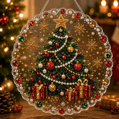 🎄 LIMITED TIME！！ 49% OFF – ✨ 🎄 Christmas Pearl Diamond Art Ornament Kit – DIY Handmade Holiday Hanging Decor 🎅💎