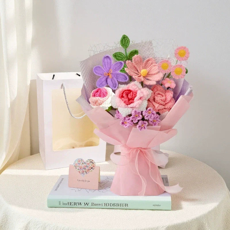 🎁Forever Flowers for Mom — Handmade Crochet Bouquet 💐