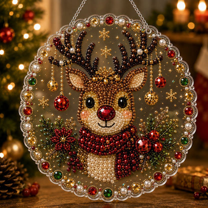 🎄 LIMITED TIME！！ 49% OFF – ✨ 🎄 Christmas Pearl Diamond Art Ornament Kit – DIY Handmade Holiday Hanging Decor 🎅💎