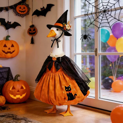 Porch Goose Halloween Series Outfits - Suit For 23 Inches Goose Statue