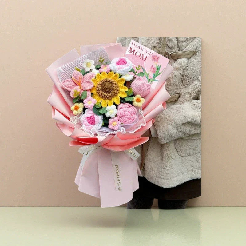 🎁Forever Flowers for Mom — Handmade Crochet Bouquet 💐