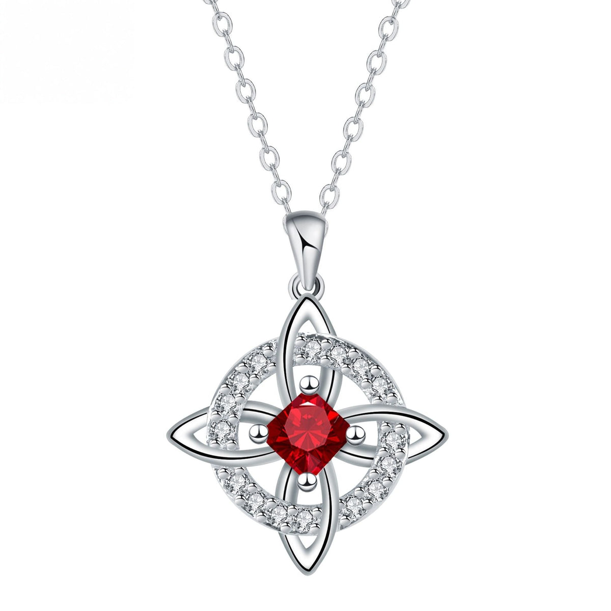 ✨ Mystical Birthstone Witches Knot Necklace – Natural Crystal 🔮💞Protect Your Loved Ones