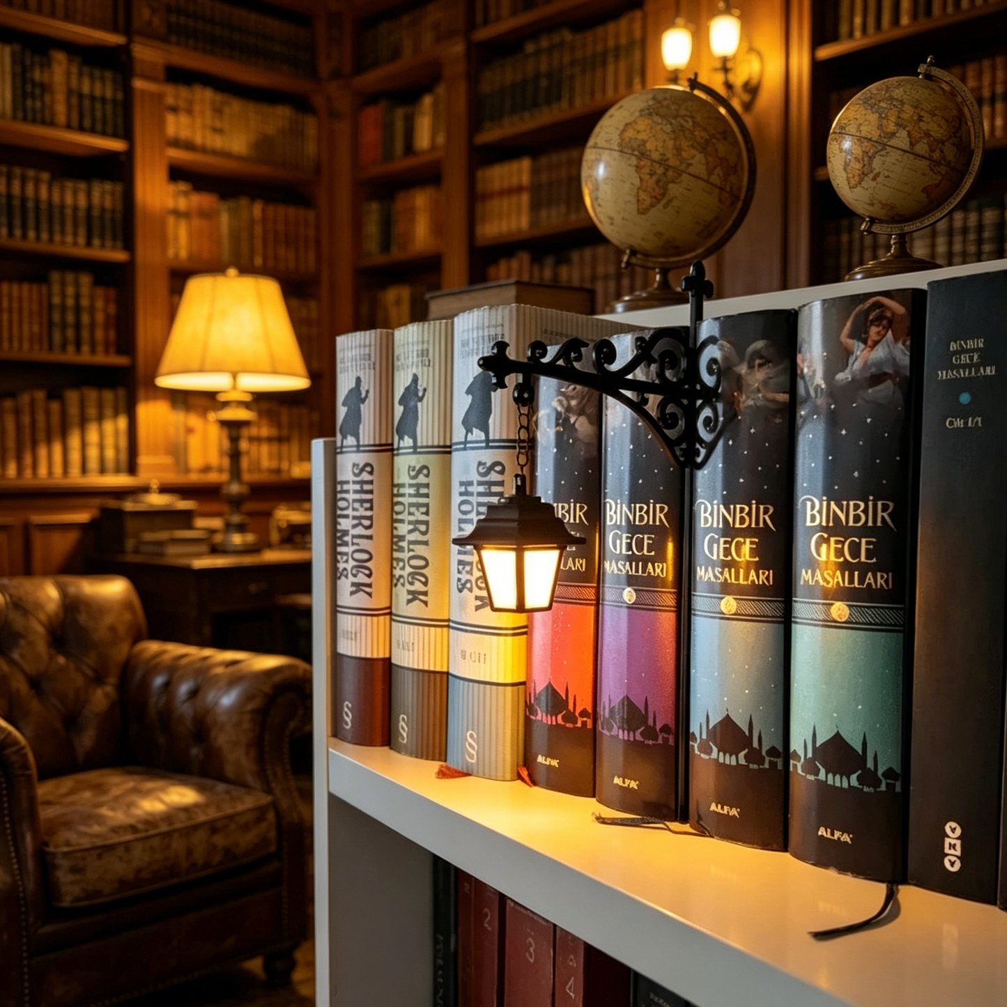 Limited Edition📚👻 Enchanted Bookshelf Lantern Bundle – Library Lantern & Ghost Lantern Set