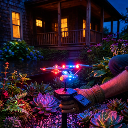 🌌TODAY 52% OFF🚀Turn Your Backyard Into a Sci-Fi Wonderland —🌠 Sci-Fi Starship Solar Garden Light