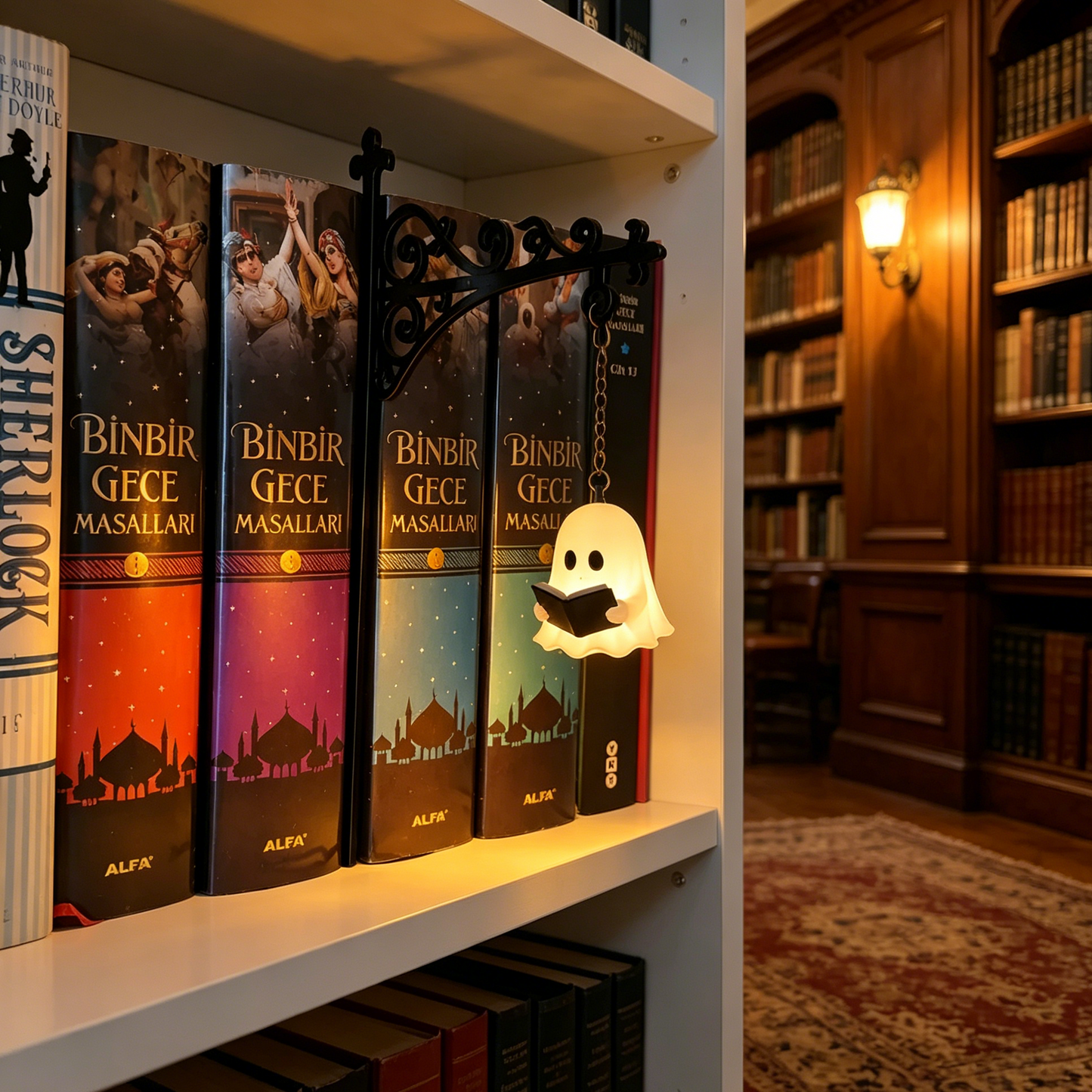 Limited Edition📚👻 Enchanted Bookshelf Lantern Bundle – Library Lantern & Ghost Lantern Set