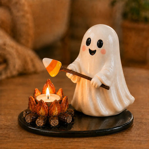 🔥LAST DAY 51% OFF🍂👻Halloween Campfire Tealight Holder ✨– Cozy Spooky Tabletop Décor