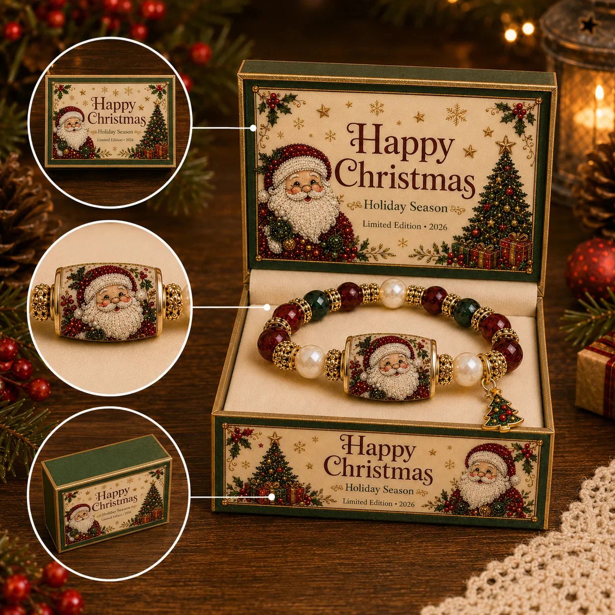 💥 Last Day 50% OFF – 🎄  Christmas Magic Collection Bracelet – 2026 Limited Edition Holiday Charm Bracelet