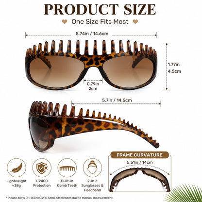 ⭐️Last Day 50% OFF😎 2-In-1 Tortoiseshell Headband Sunglasses – Stylish Shade & Hair Control in Seconds