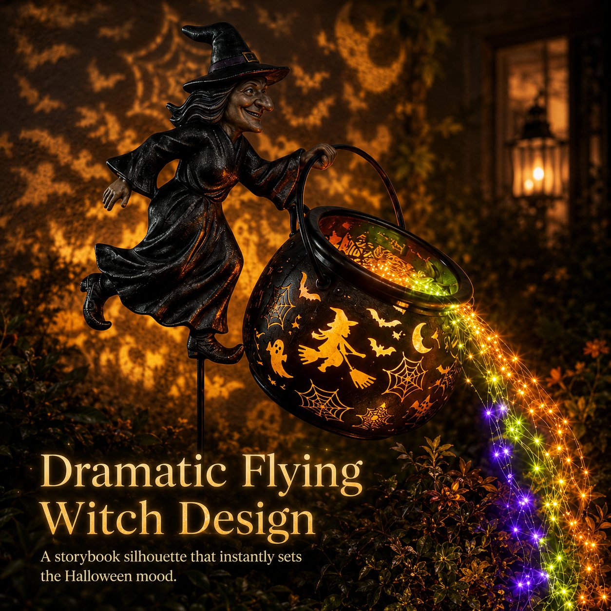 🌟2026 NEW HOT SALE 49% OFF🎃Halloween Witch Cauldron Garden Light