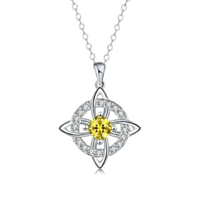 Mystical Birthstone Witches Knot Necklace – Natural Crystal 🔮💞Protect Your Loved Ones