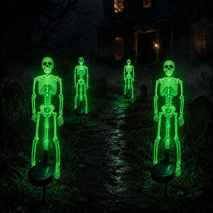🔥HOT SALE💜💀 Solar Skeleton Yard Stake – Spooky Halloween Outdoor Light Decoration