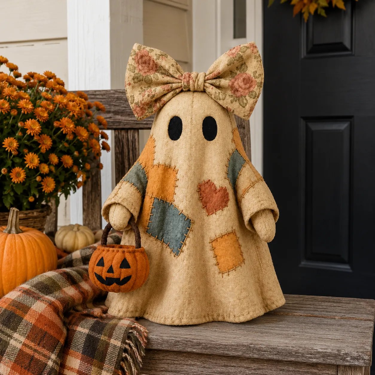 🎃LIMITED-TIME OFFER – Lighted Vintage Patchwork Ghost ✨