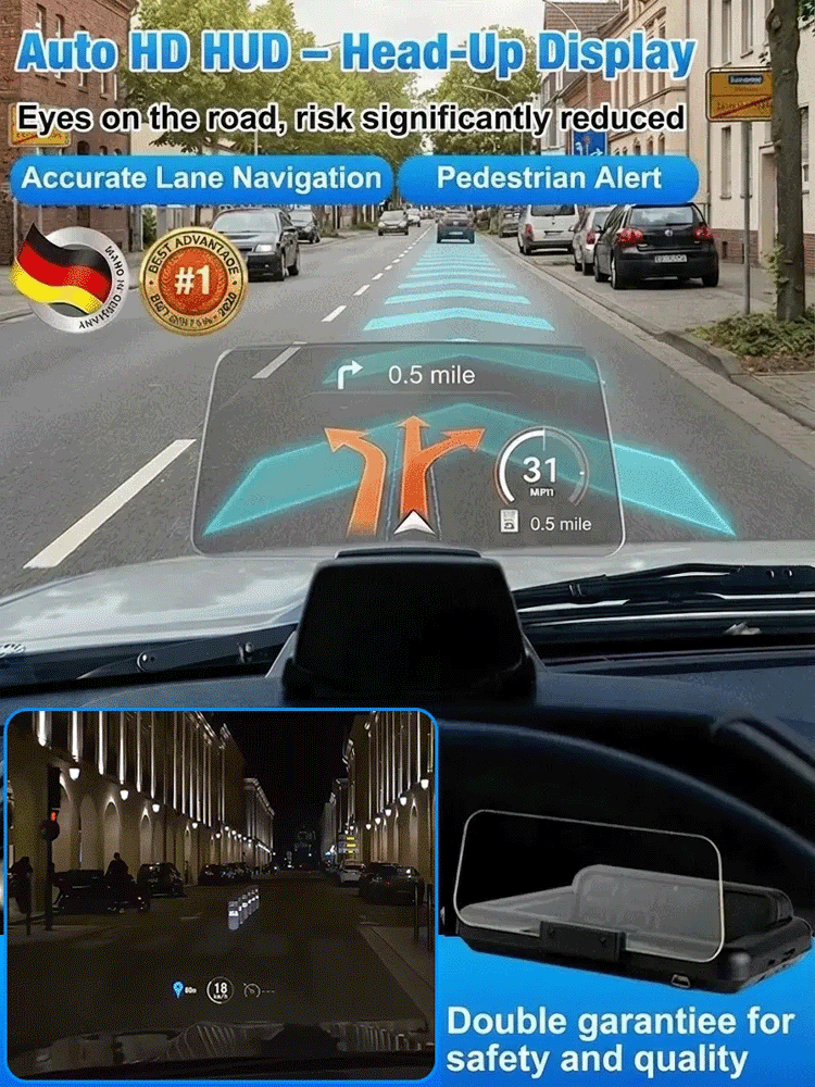 ⚡Hot Sales 51% OFF🔥Head-Up Display (HUD) Car GPS Digital Speedometer