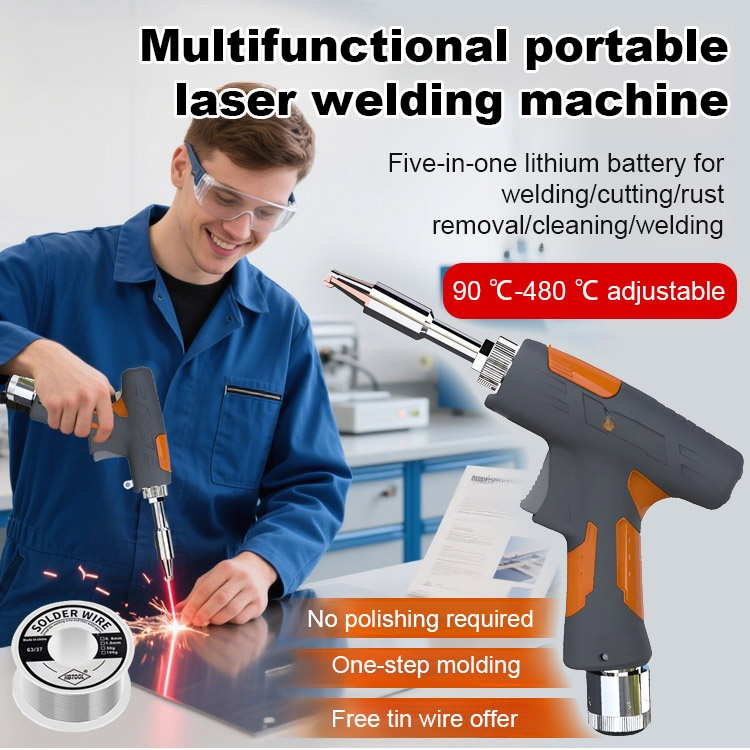 🔥 5-in-1 Portable Laser Welding Machine! Adjustable 90-480℃, 3-8 times more efficient