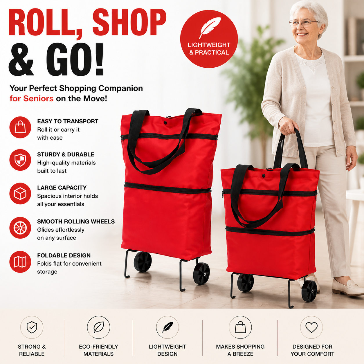 🔥HOT SALE 44% OFF🔥Foldable 2-in-1 Shopping Bag