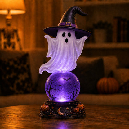 🎃Halloween Raven Crystal Ball Lighted Decor👻