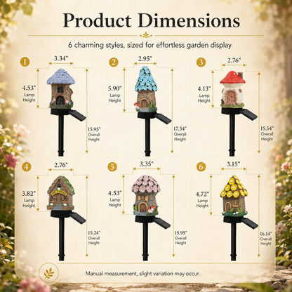 ⭐Zero Electric Bill! All Weather Fairy House Solar Garden Stake Lights