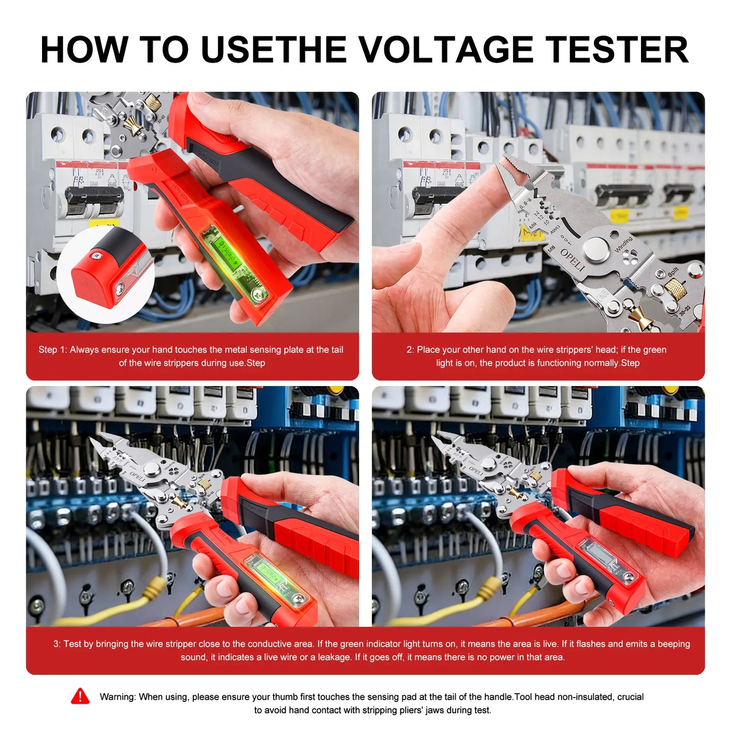 🔧 16-in-1 Wire Strippers | Heavy-Duty Electrical Pliers with Alarm