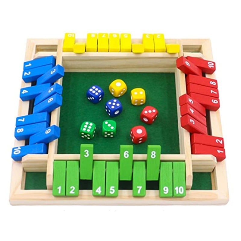 🔥Only 10 Sets Left!🕹️SHUT THE BOX-WOODEN DICE BOARD GAME