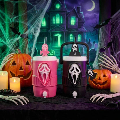 🔥HOT SALE🔥3D Scream Ghost Face Portable Handle Tumbler – Gothic Horror Aesthetic Cup Full Listing