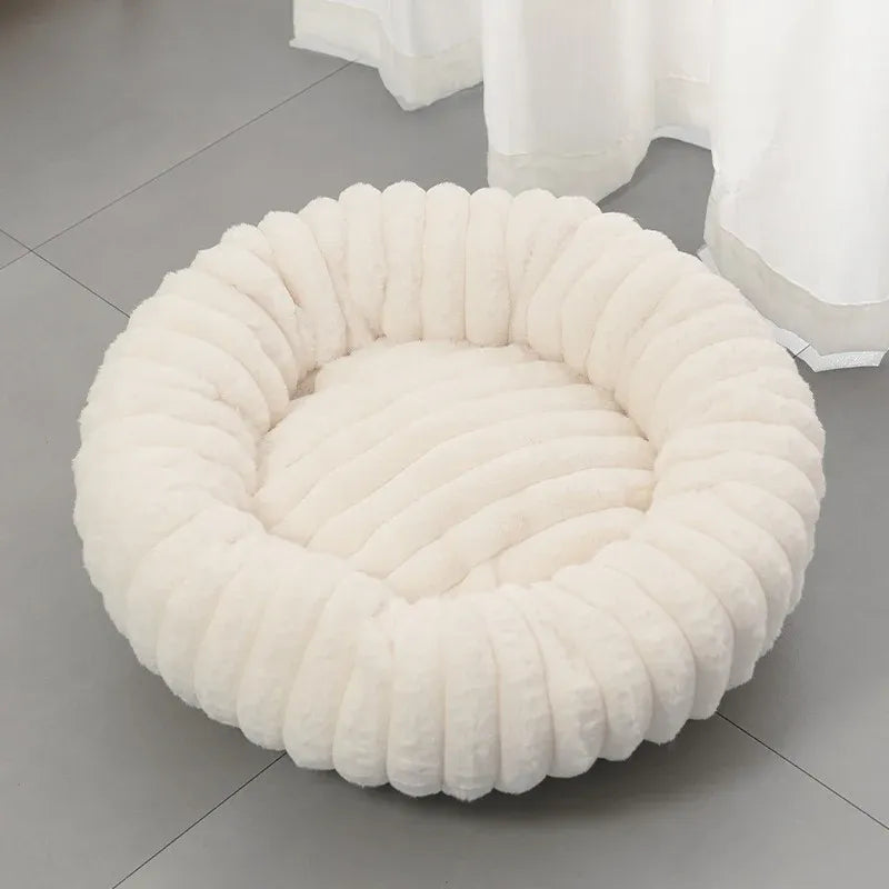 🎉 2026 Sale — Over 52,000 Sold! 🐾 Ultra-Soft Round Calming Cat & Dog Bed – Raised Rim Design 🛌