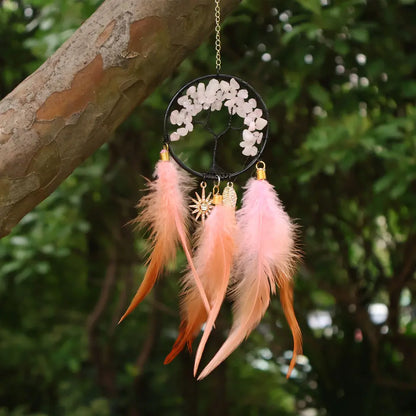 🌿 TODAY ONLY — SAVE 50% ✨ Crystal Tree of Life Feather Hanging | Colorful Boho Window & Wall Decor