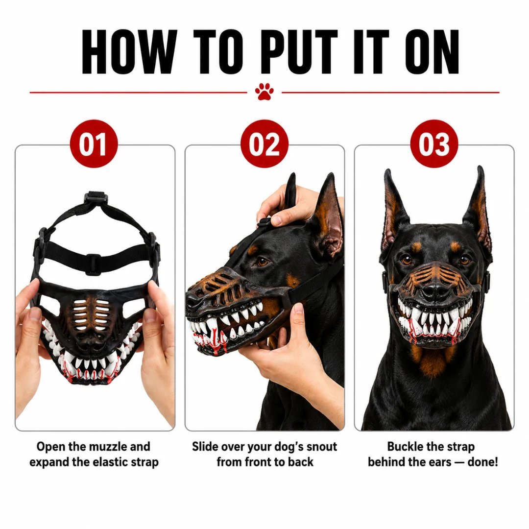 🎃 Early Halloween Sale 50% Off 🔥 Hell Hound Monster Dog Muzzle