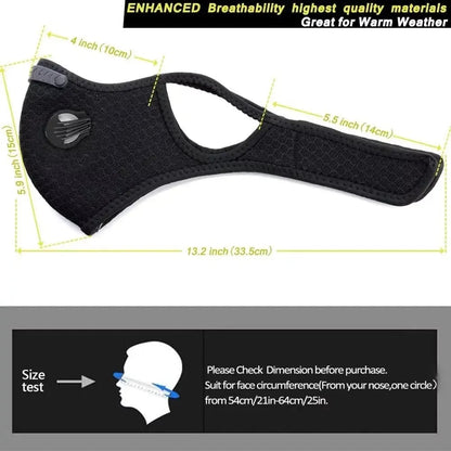 🔥LAST DAY 50% OFF💖Reusable Carbon Filter Dust Mask – Built for Active Lifestyles