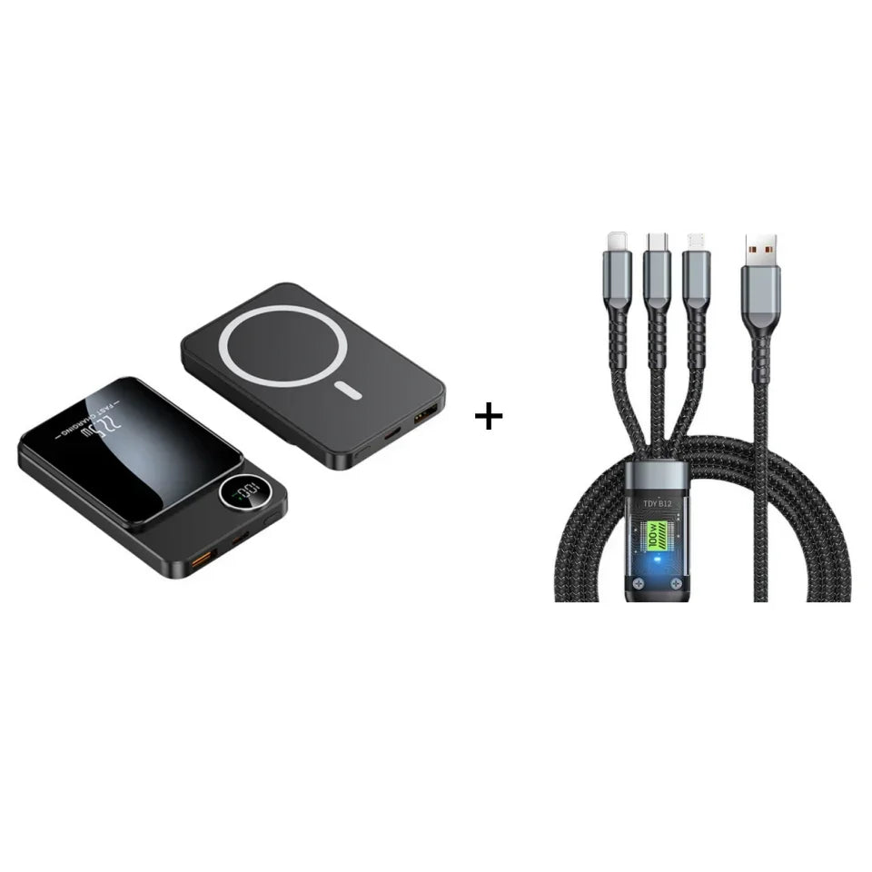 🔋✨Professional Magnetic Charger for Travelers & Professionals 🧲| 22.5W Wired & 15W Wireless | 10,000 mAh | Fast Delivery💥