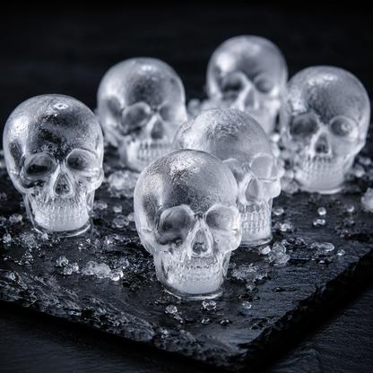 🥳2026 HOT SALE💀🧊 50% OFF! DIY Silicone Skull Ice Cube Tray – Giant slow-melt skull for whiskey, cocktails & more✨