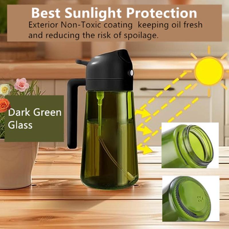 2-in-1 Oil Sprayer ⚫ Light-Blocking | 16oz/470ml 📏