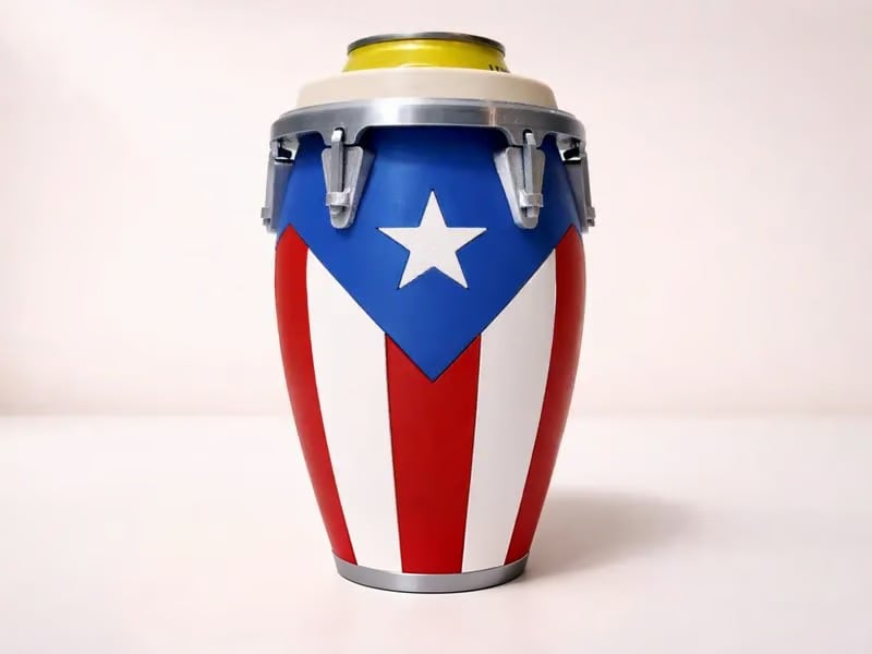 🎖️🪘Conga-Style Can Holder – Celebrate Caribbean Pride, One Sip at a Time