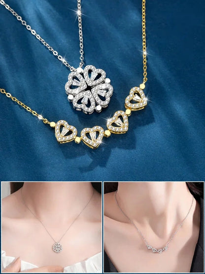 🍀Today 50% OFF-Transformable Lucky Heart Clover Pendant Necklace💎 | The Gift She'll Never Take Off