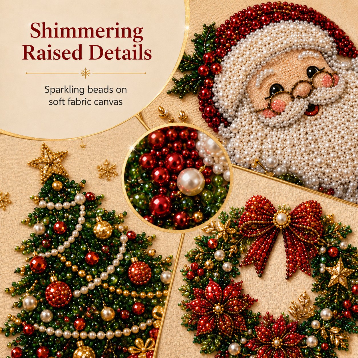🧘Relaxing & Beginner Friendly -🌲DIY Pearl Diamond Painting Art  Christmas Series Kit
