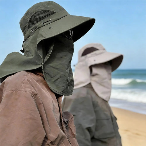 Spring/Summer Fisherman's Hat Detachable Outdoor Fishing Face Covering Neck Protection