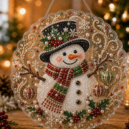🎄 LIMITED TIME！！ 49% OFF – ✨ Christmas Pearl Diamond Art Hanging Ornament Kit | Luxury Flocked Canvas with Scratch-Resistant Non-Fading Pearl Beads DIY Handmade Holiday Hanging Decor 🎅💎