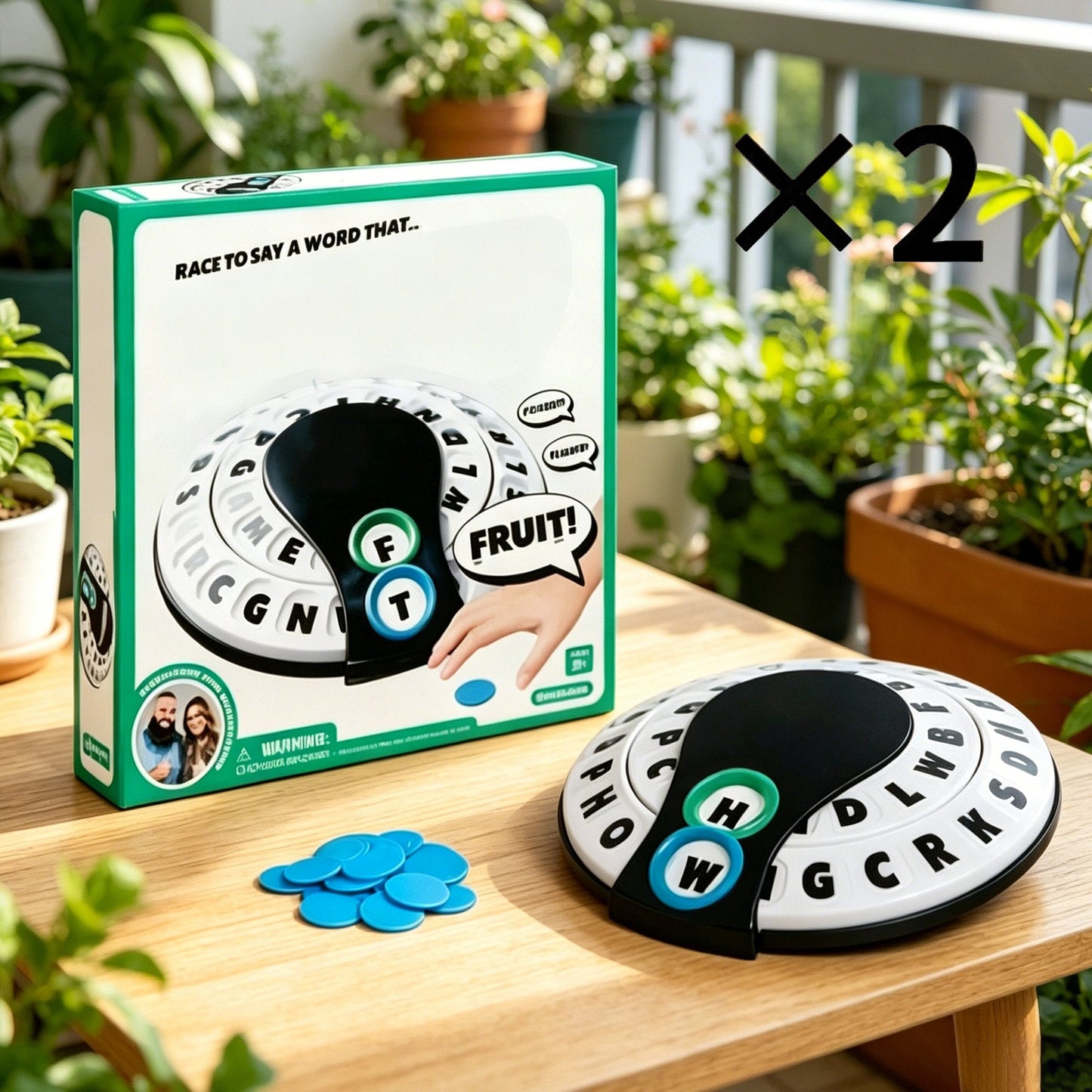 🎲Spin & Shout Word Game – Fast-Paced Family Game with Letter Wheels, Spinner Device & 20 Tokens