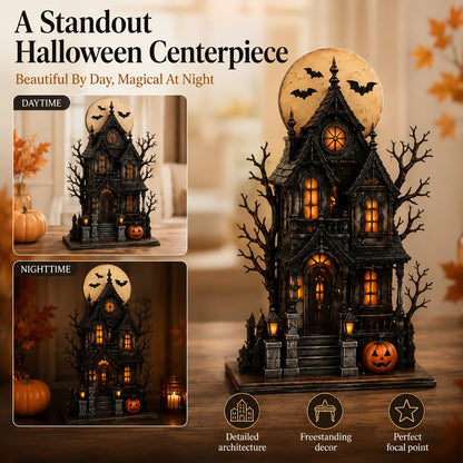🔥Last Day 49% OFF - 🧙🖤🎃 Enchanted Halloween Haunted House Light-Up Figurine Collection