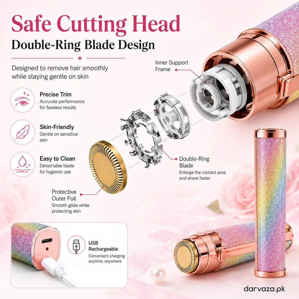 Facial hair removal head for fine hair