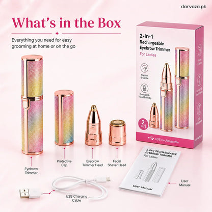 🔥2-in-1 Women's Eyebrow and Facial Hair Removal Device