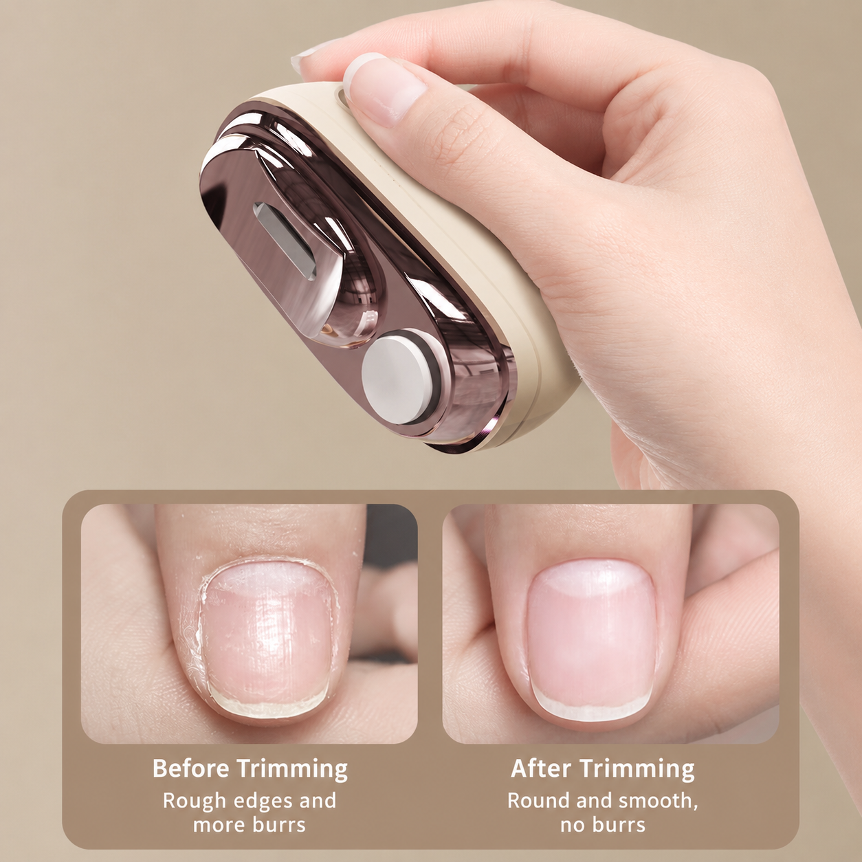 ✂️ LIMITED-TIME 49% OFF! 💅 2-in-1 Smart Electric Nail Clipper & Polisher 🌟