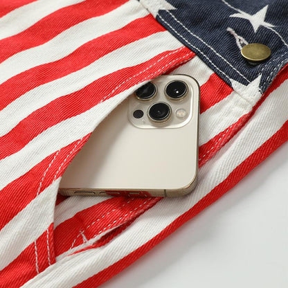 🗽Last Day 50% OFF🔥American Flag Overalls Shorts