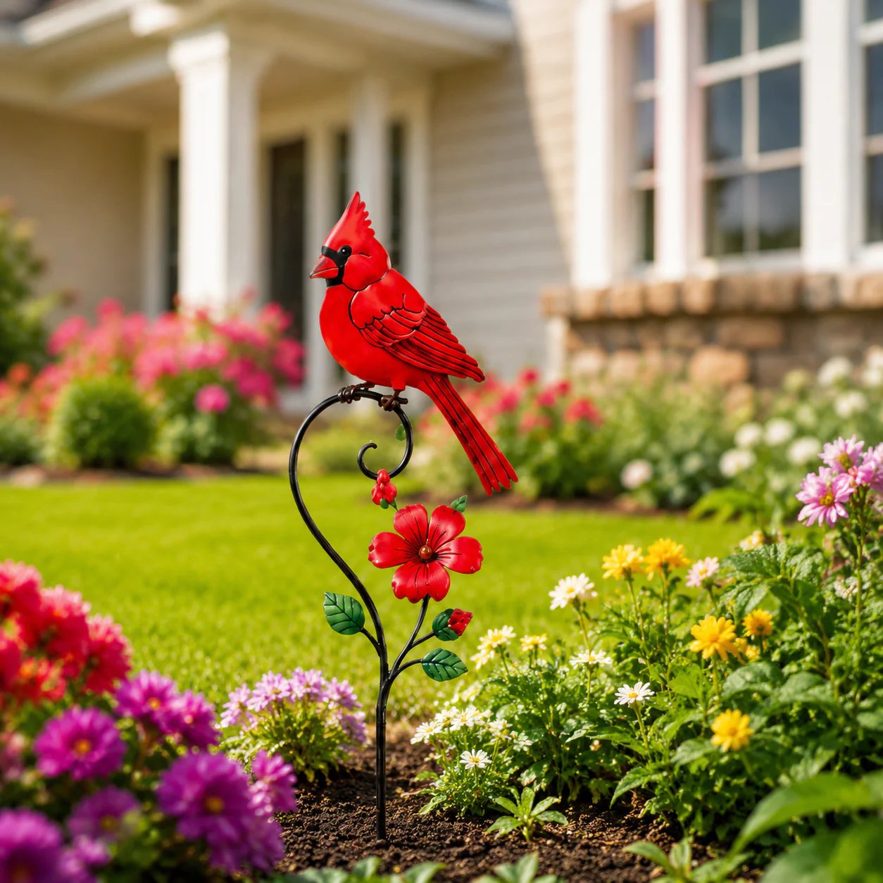 🐦 Red Cardinal Garden Stake Decoration – Bring Vibrant Color & Timeless Charm to Your Garden