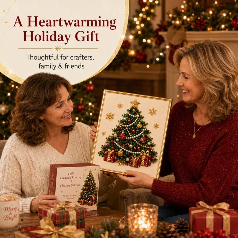 🧘Relaxing & Beginner Friendly -🌲DIY Pearl Diamond Painting Art  Christmas Series Kit