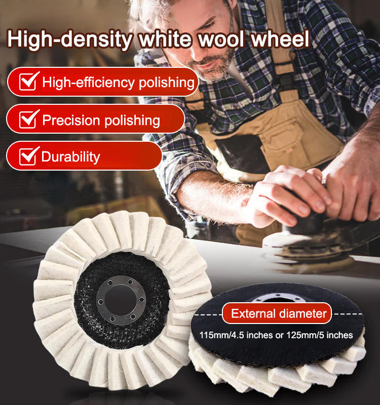 【Hot Sale - 50% OFF Today】Century-old Wool Felt Flap Wheel, sanding and fine finishing 2-in-1