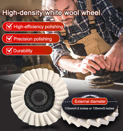 【Hot Sale - 50% OFF Today】Century-old Wool Felt Flap Wheel, sanding and fine finishing 2-in-1