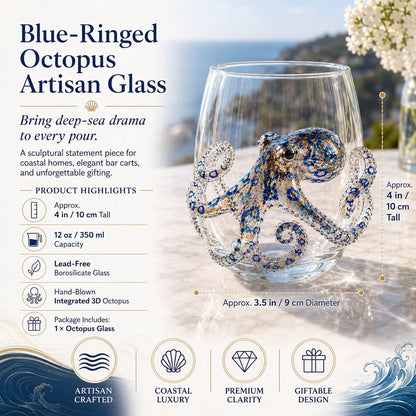 ⏰Last day Promotion 🔥-🎁The Perfect Beach House Gift🌊3D Ocean Animal Artisan Glassware Collection