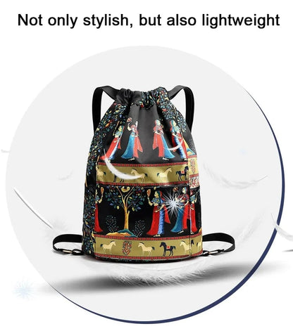 🔥Drawstring Foldable Large Capacity Travel Sports Backpack